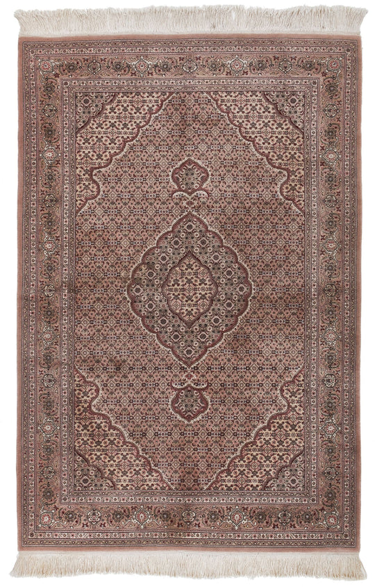 4x6 Purple and Beige Persian Traditional Rug