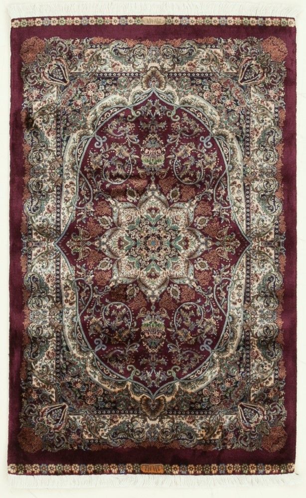 2x3 Red and Ivory Turkish Antep Rug