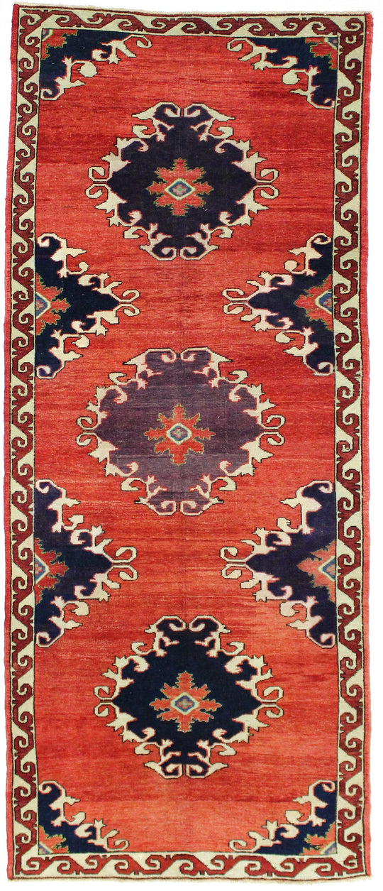 5x11 Red and Ivory Turkish Tribal Runner