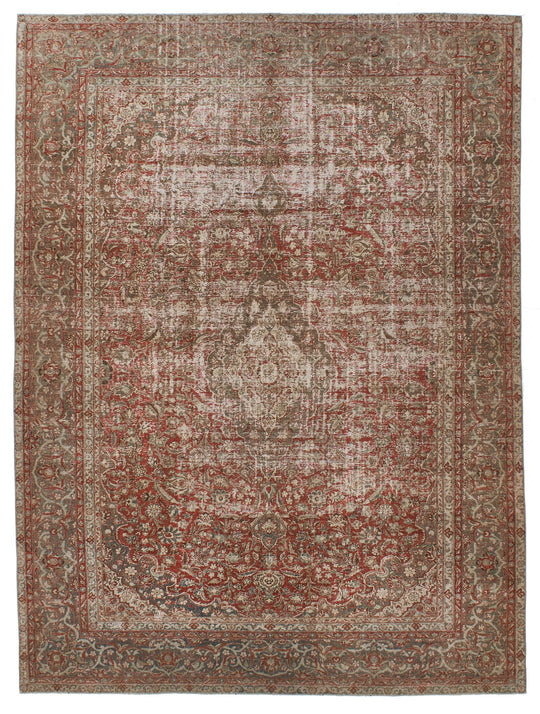 8x11 Red and Beige Persian Traditional Rug