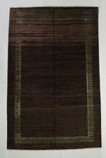 6x8 Brown and Pink Anatolian Traditional Rug