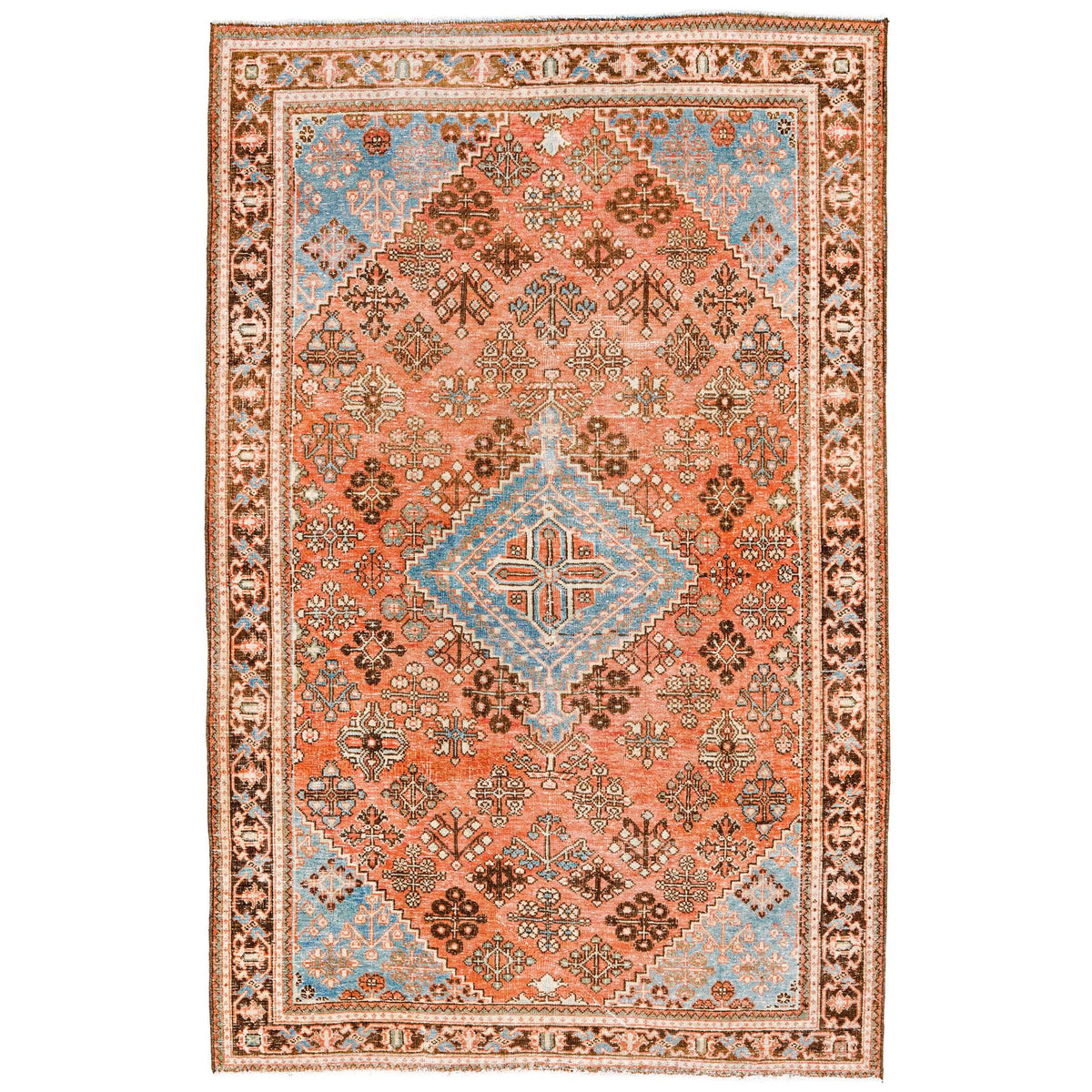 4x6 Beige and Pink Persian Rug