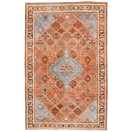 4x6 Beige and Pink Persian Rug