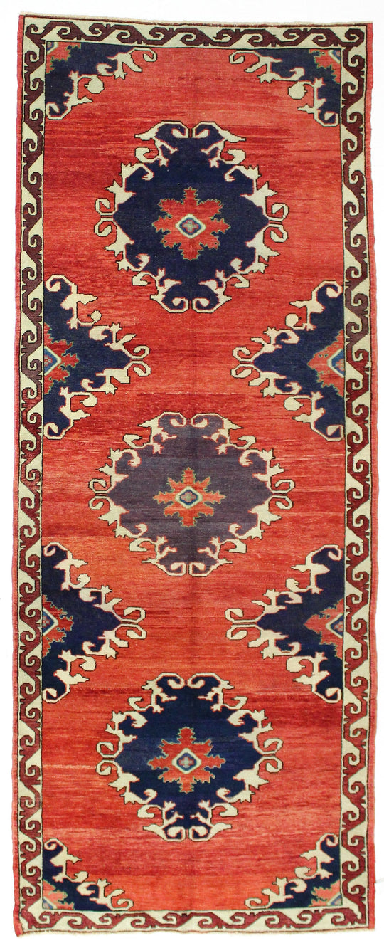 5x12 Red and Navy Turkish Tribal Runner