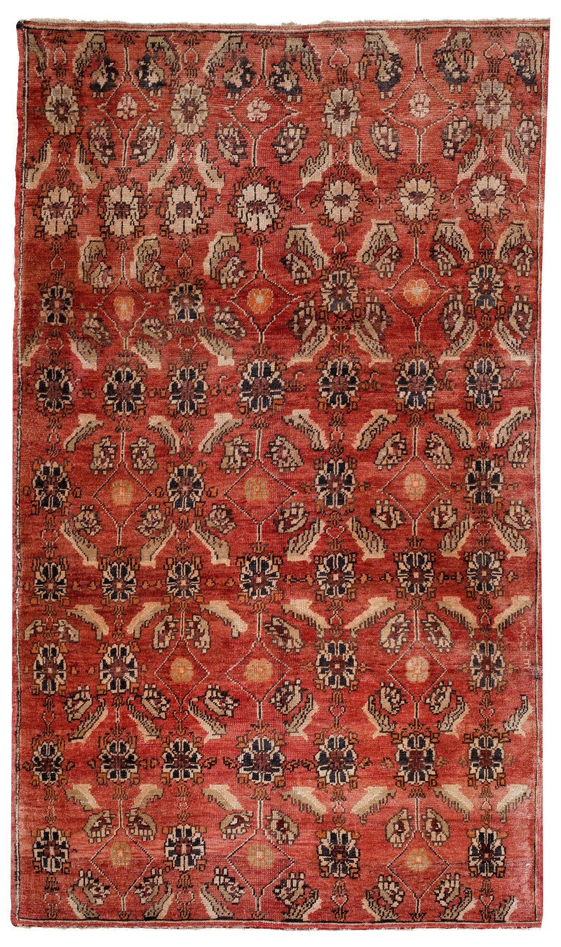 5x7 Red and Brown Turkish Tribal Rug