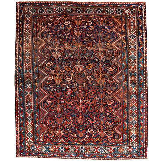 6x7 Brown and Brown Persian Tribal Rug