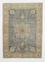 4x5 Blue and Red Persian Traditional Rug