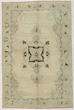 5x8 Ivory Turkish Tribal Rug