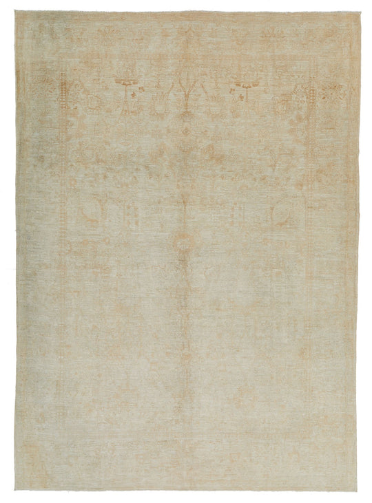 9x12 Beige Turkish Oushak Rug