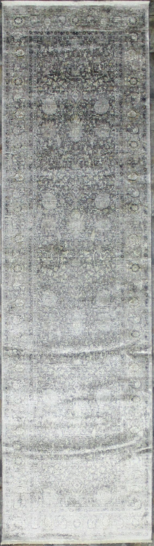 3x10 Silver and Gray Turkish Antep Runner