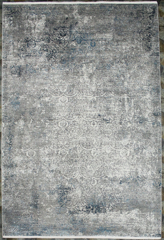 7x10 Blue and Gray Turkish Antep Rug