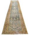 3x17 Green and Beige Persian Tribal Runner