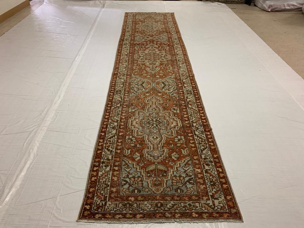 3x14 Brown and Ivory Persian Runner