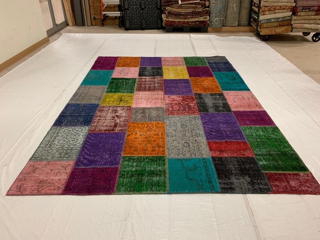 8x11 Multicolor Turkish Patchwork Rug