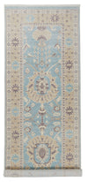 3x10 Blue and Beige Turkish Traditional Runner