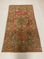 4x7 Brown and Red Turkish Tribal Rug
