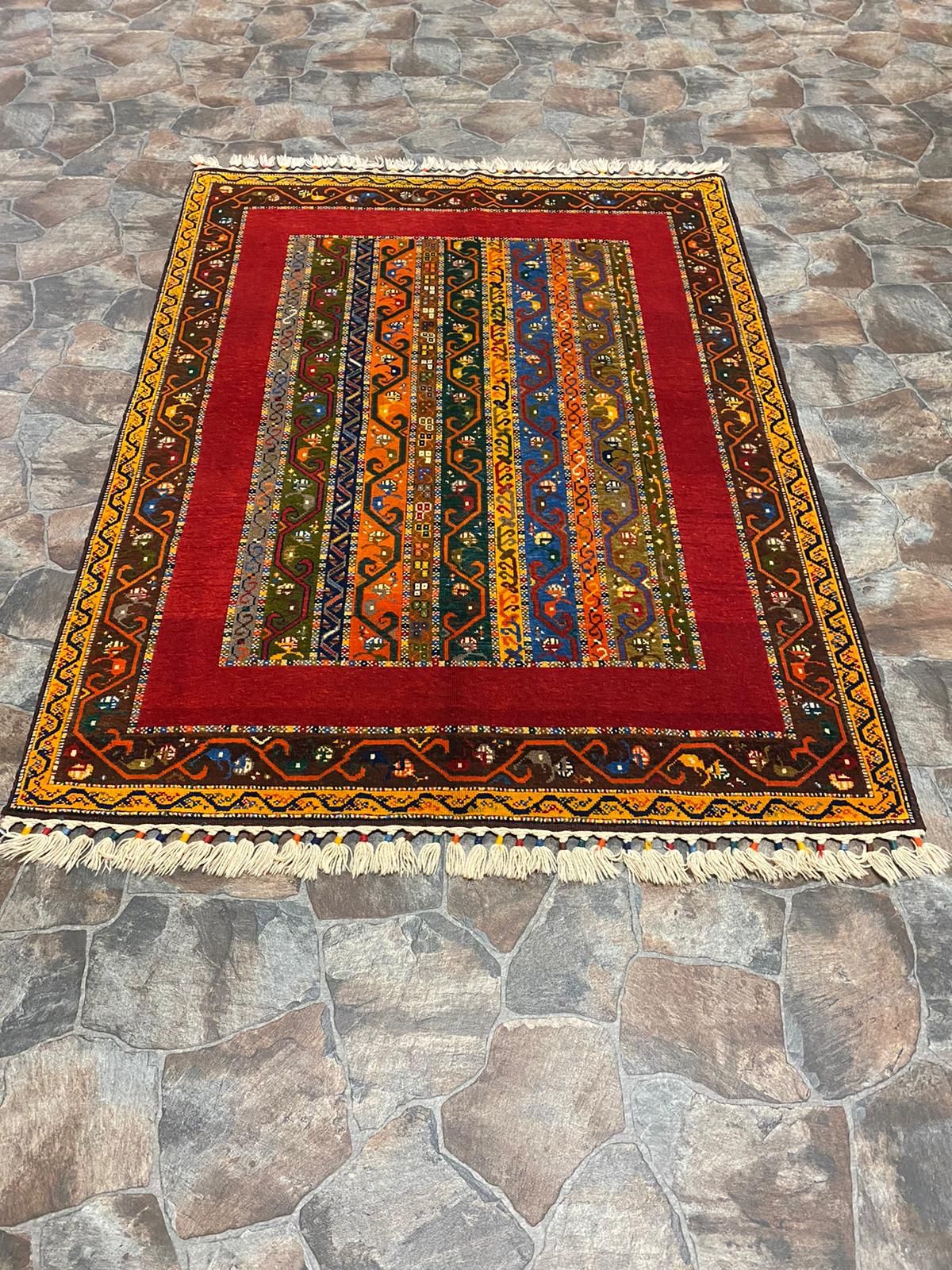 5x7 Multicolor Turkish Tribal Rug