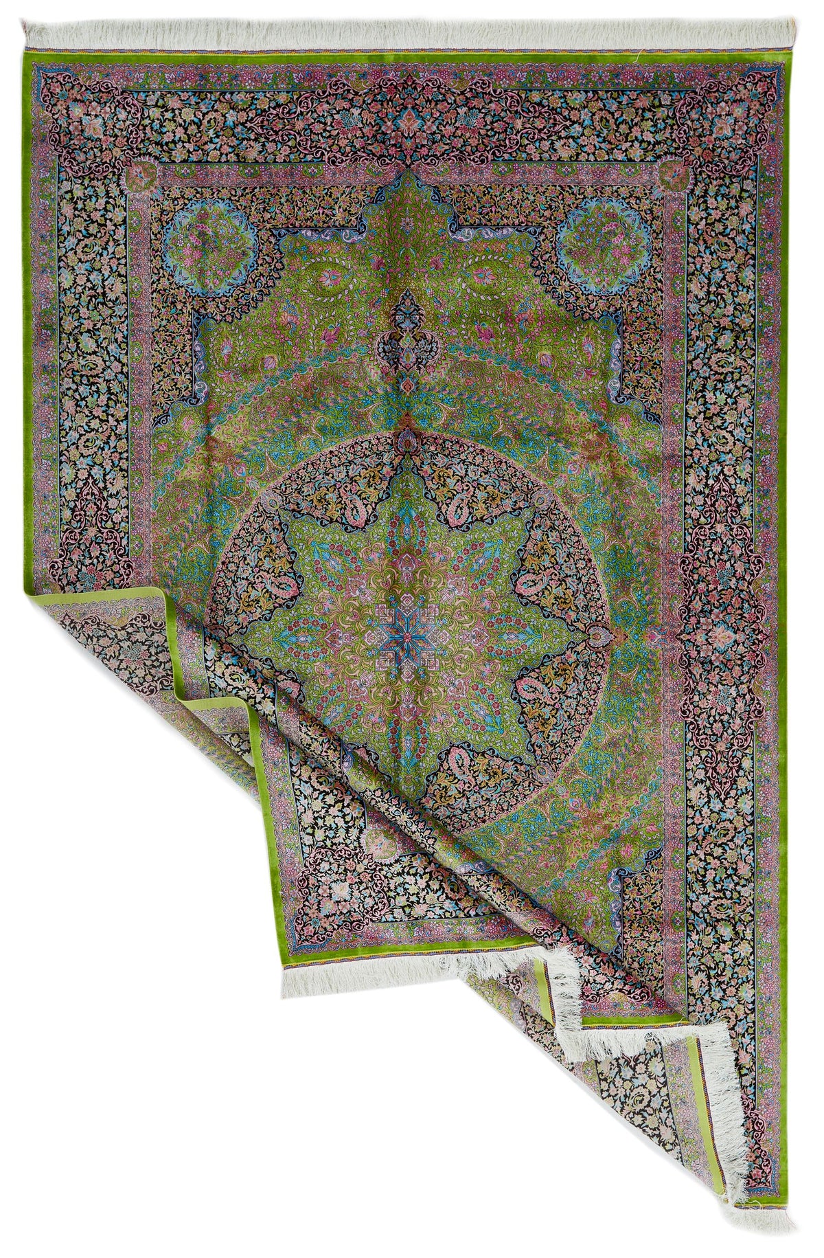 7x10 Green and Black Turkish Antep Runner