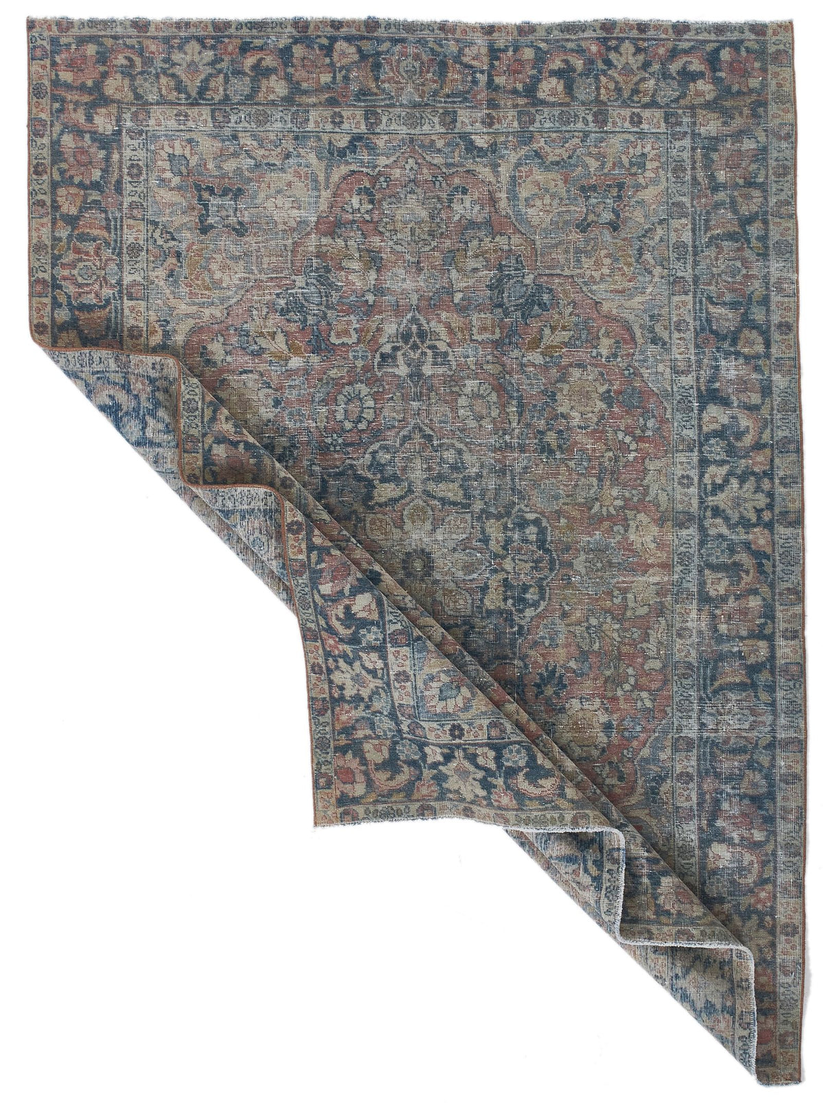 5x6 Red and Navy Persian Traditional Rug