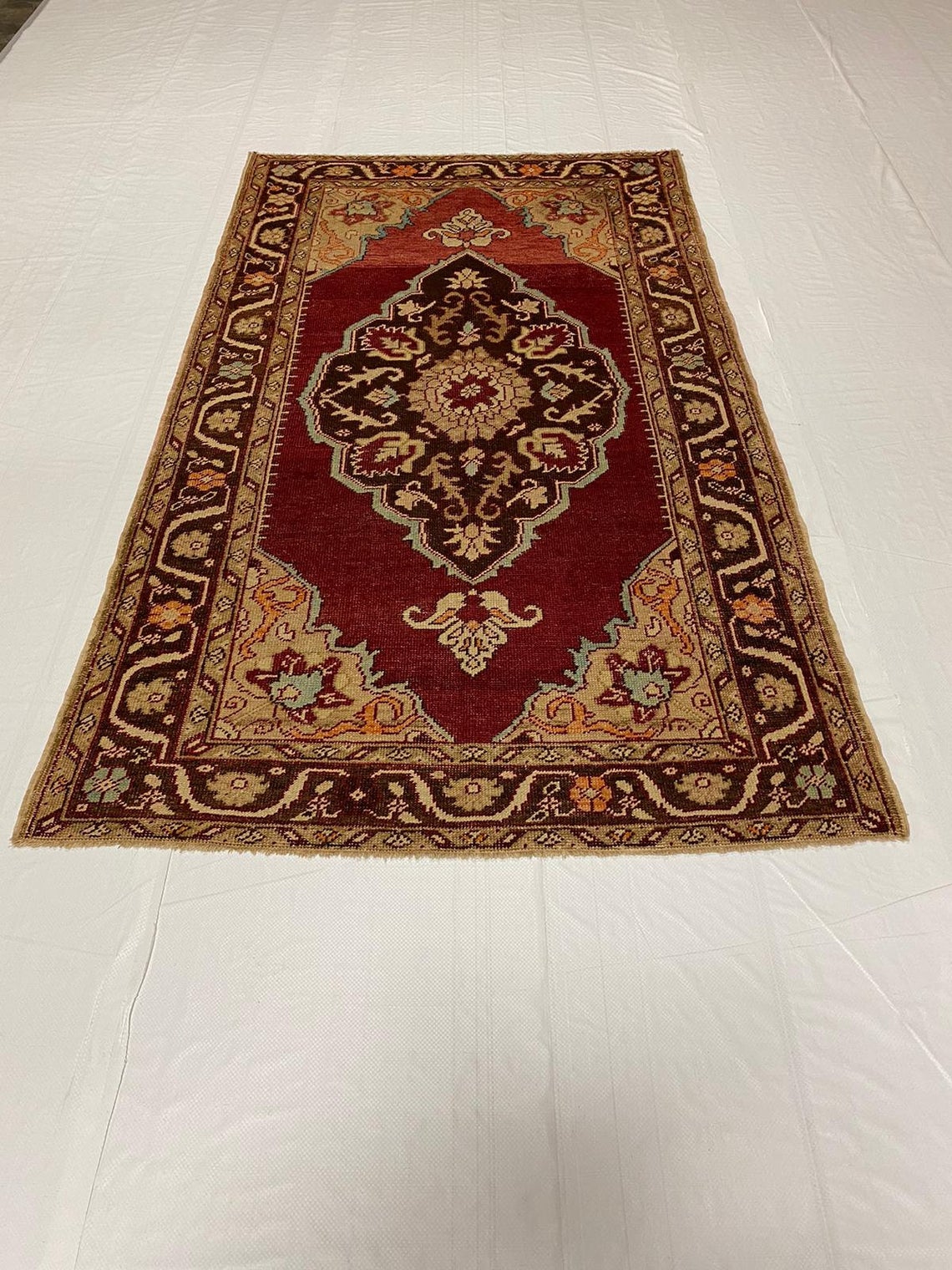 4x8 Red and Brown Turkish Tribal Runner