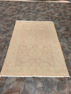 4x6 Ivory and Beige Turkish Oushak Rug