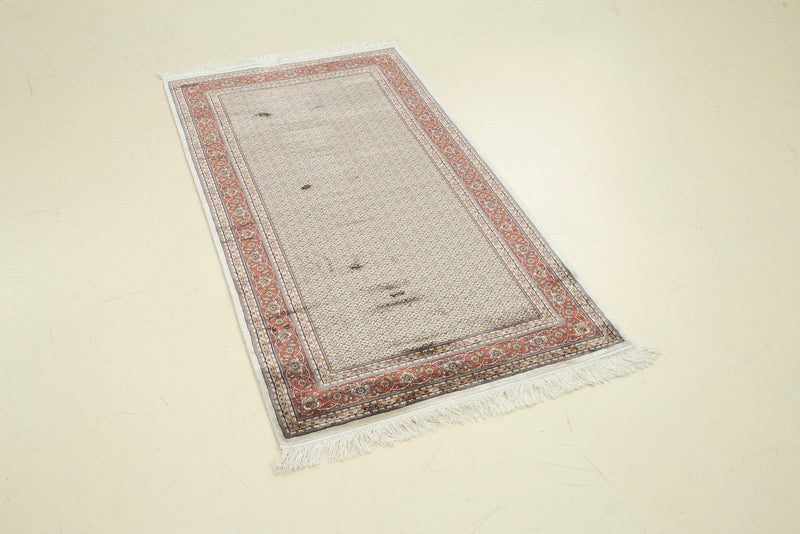 3x5 Beige and Red Turkish Antep Rug