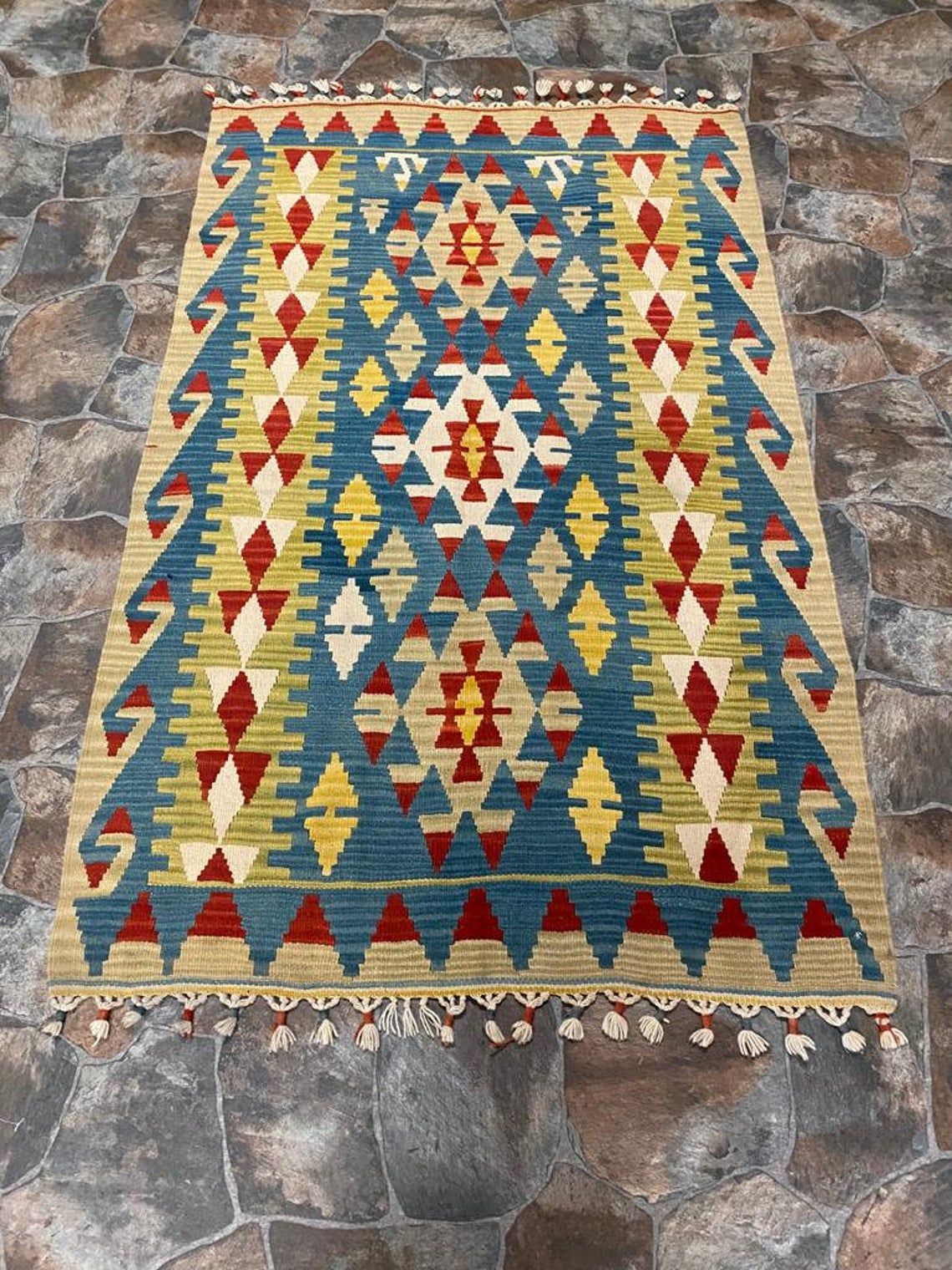 4x6 Multicolor Turkish Tribal Rug