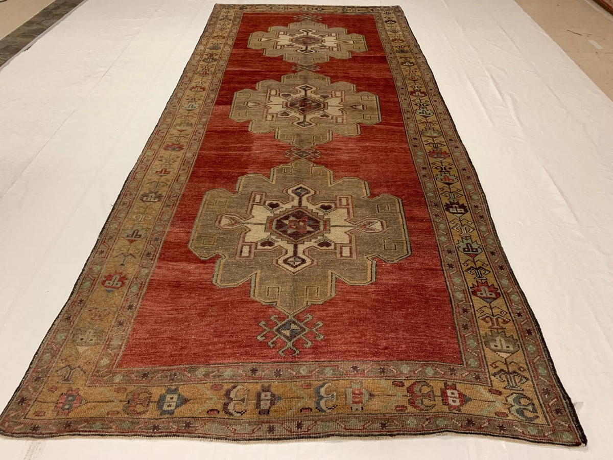5x11 Rust and Ivory Turkish Tribal Runner