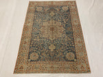 4x5 Blue and Red Persian Traditional Rug