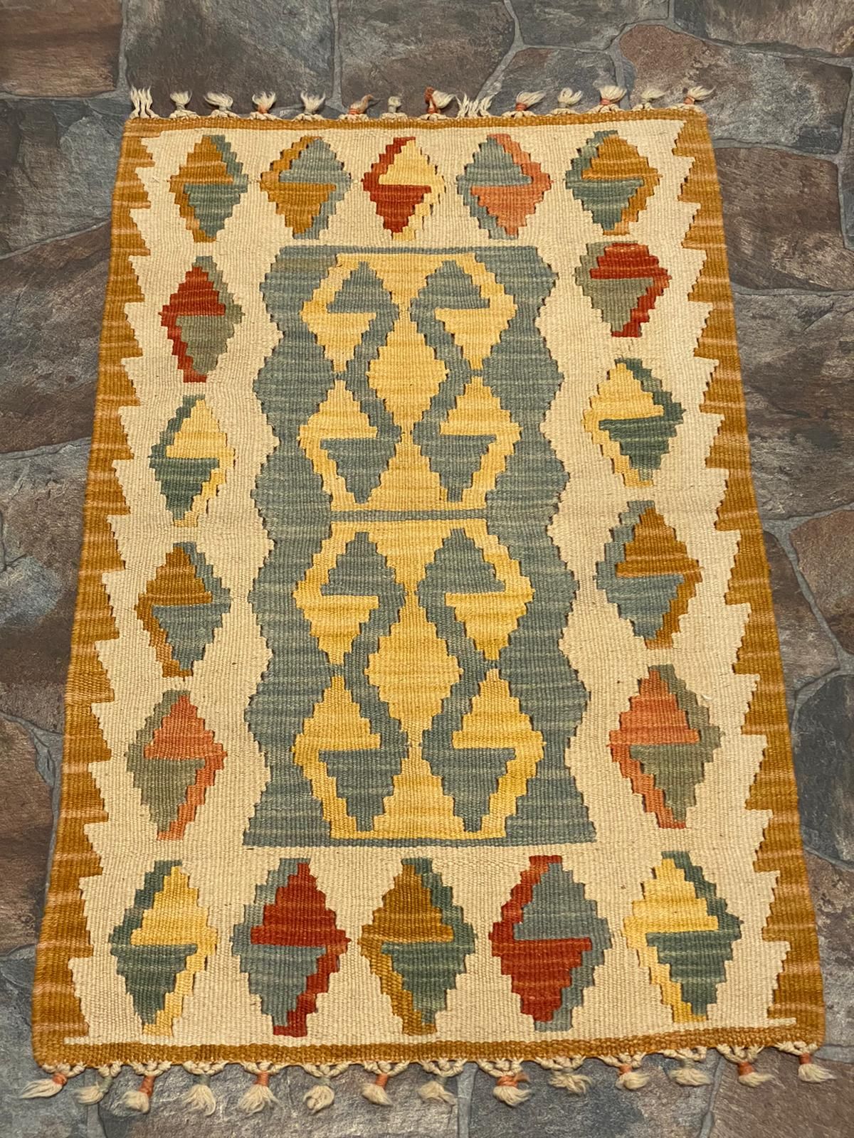 2x3 Multicolor Turkish Tribal Rug