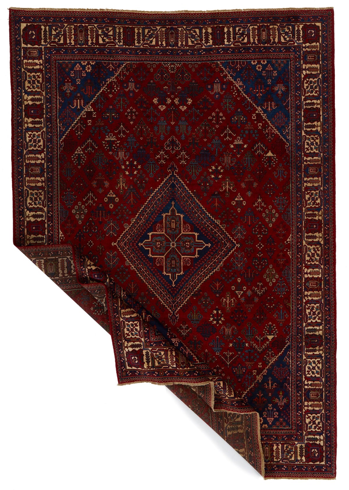 8x12 Red and Ivory Persian Rug