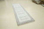 3x10 White and Silver Turkish Antep Runner