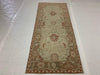3x6 Ivory and Brown Turkish Oushak Runner