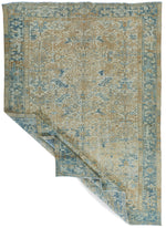 8x12 Beige and Blue Persian Rug