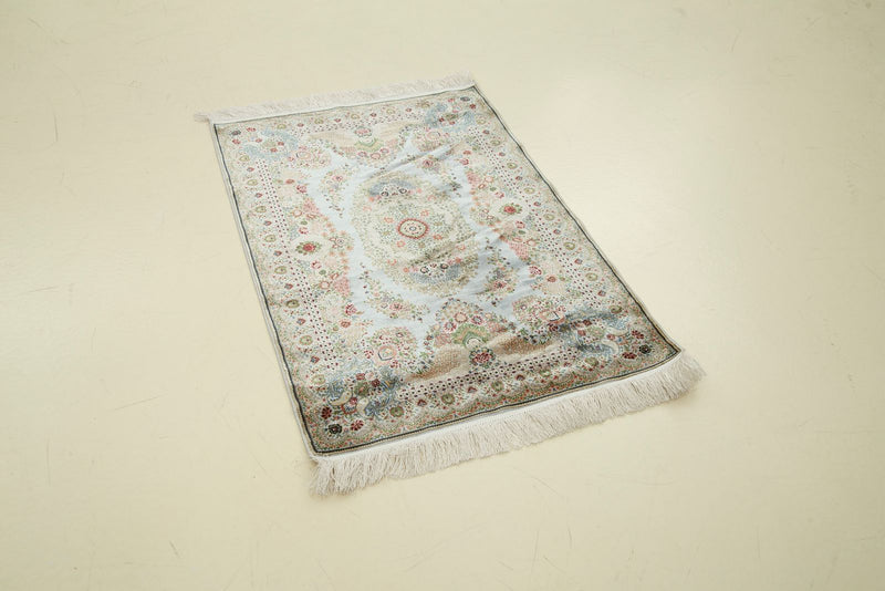 3x4 Ivory and Beige Turkish Antep Rug