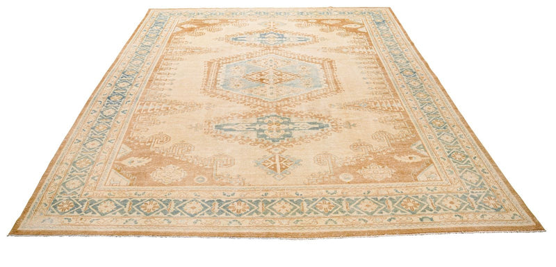 10x14 Beige and Blue Persian Traditional Rug