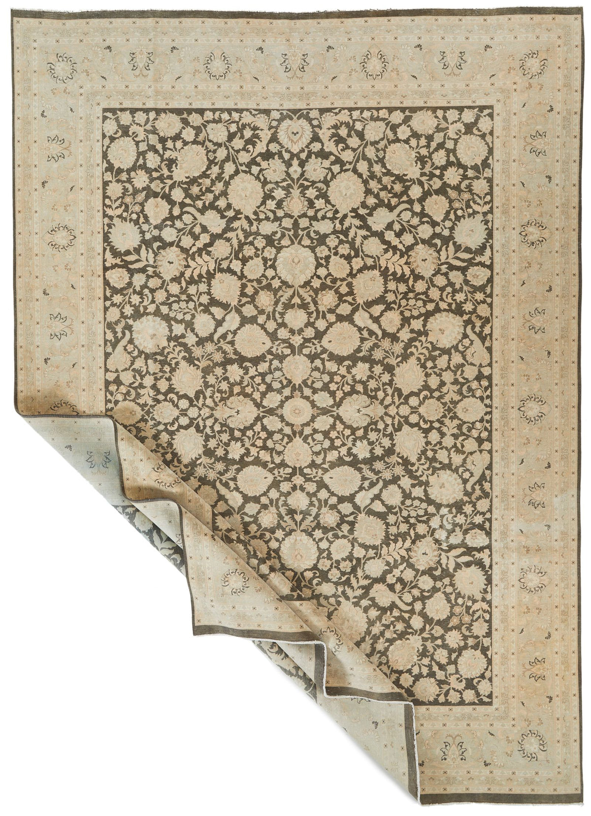 10x14 Beige and Brown Persian Traditional Rug