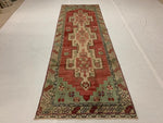 3x10 Red and Green Turkish Tribal Runner