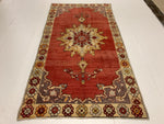 5x9 Red and Multicolor Turkish Tribal Rug