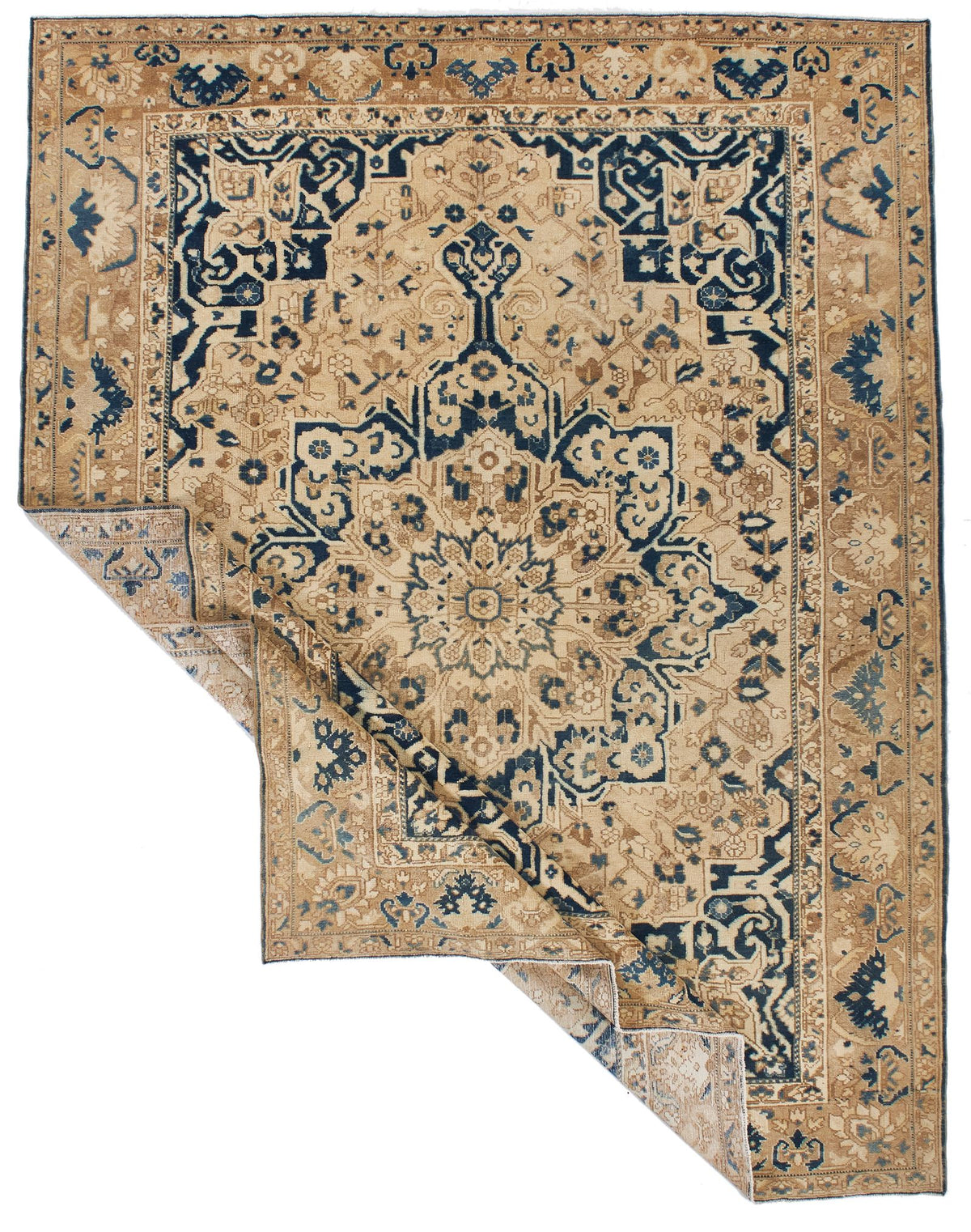 9x12 Beige and Blue Persian Rug