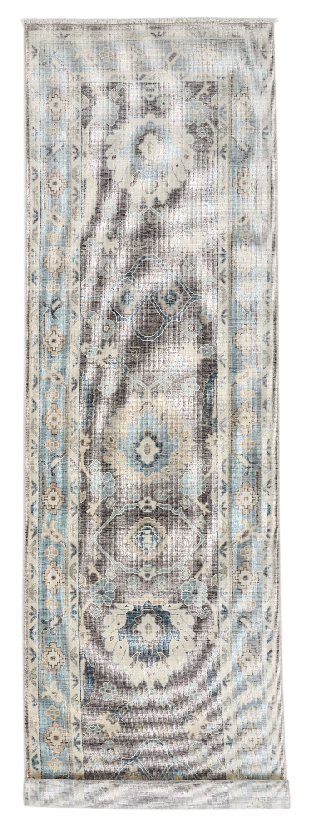3x10 Purple and Blue Turkish Traditional Runner