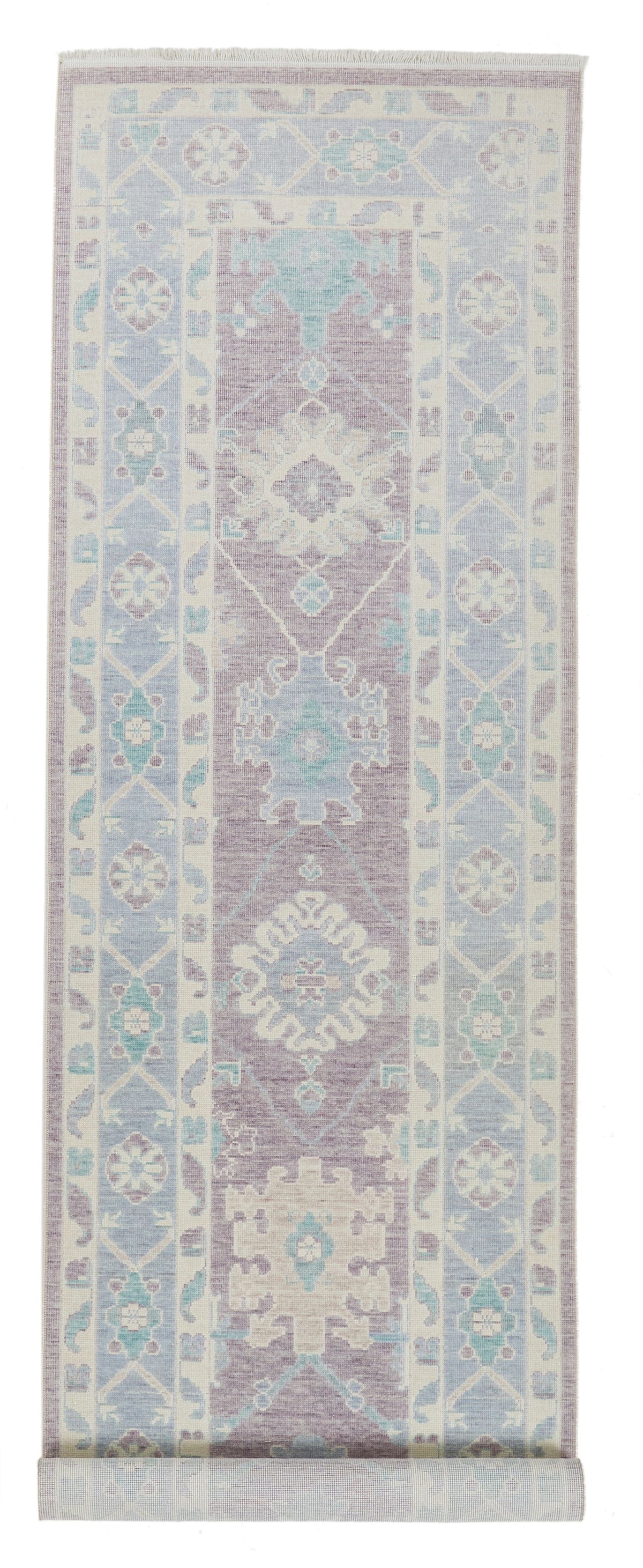 3x10 Purple and Blue Turkish Traditional Runner