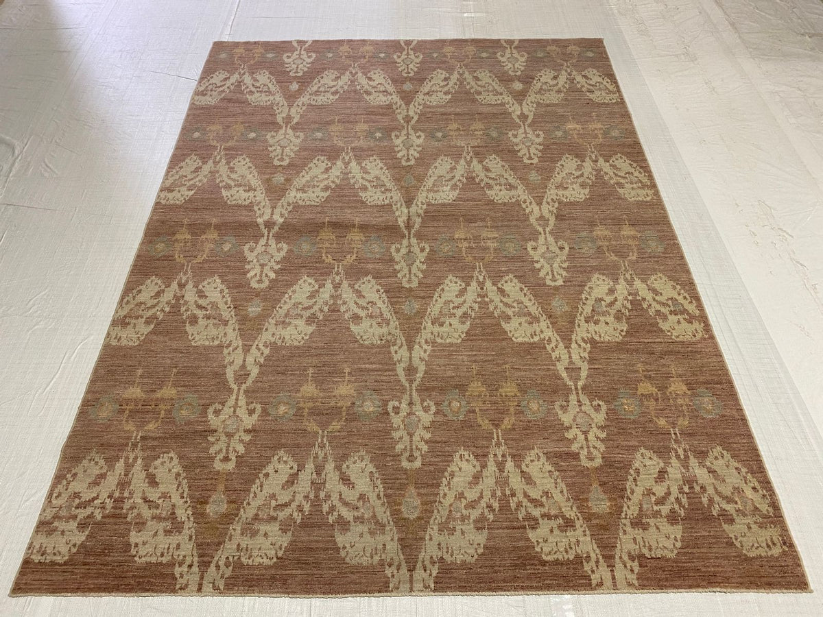 6x8 Blue and Ivory Modern Contemporary Rug