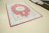 7x10 Red and Ivory Turkish Antep Rug