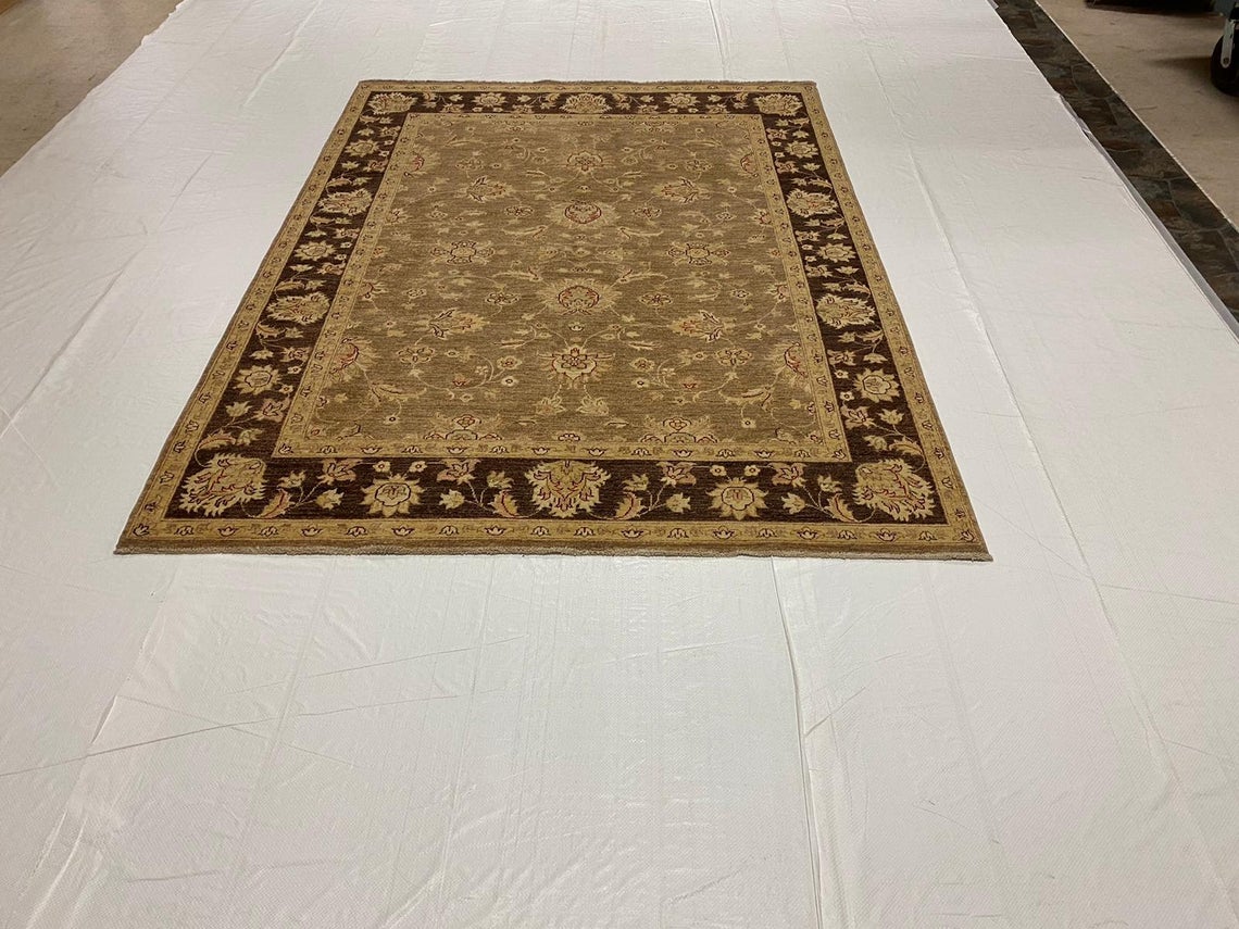 5x8 Gray and Brown Turkish Traditional Rug