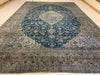 11x16 Navy Blue and Gray Persian Traditional Rug