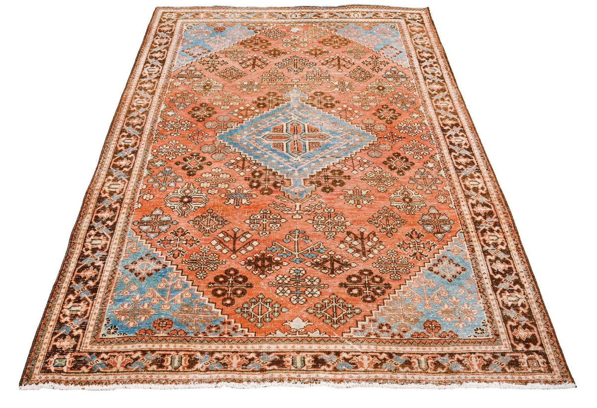 4x6 Beige and Pink Persian Rug