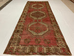 5x12 Red and Ivory Turkish Tribal Runner