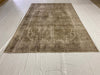 6x9 Ivory and Beige Turkish Overdyed Rug