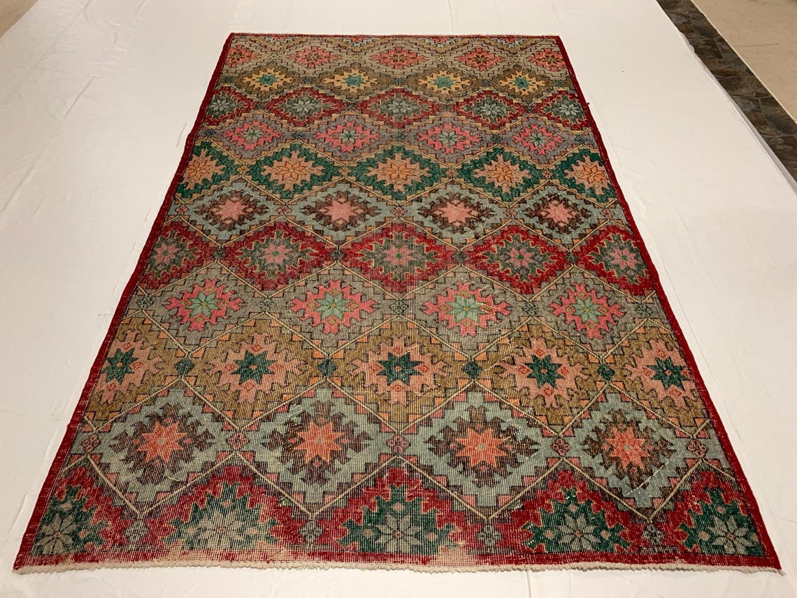 5x9 Multicolor Turkish Anatolian Rug